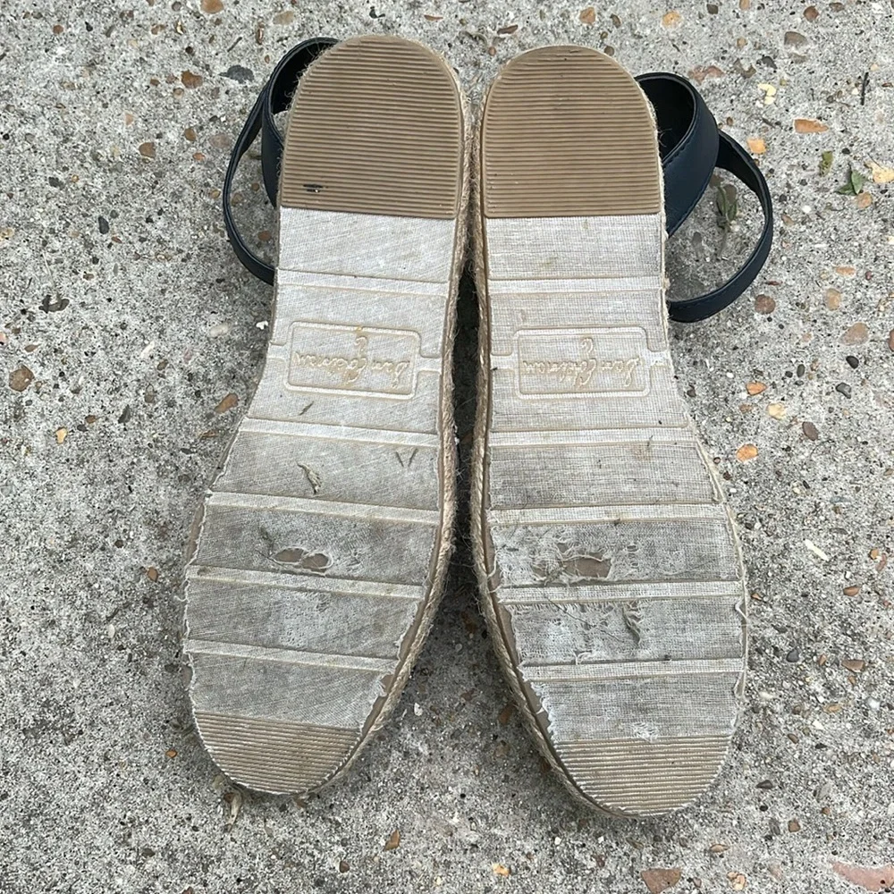 Sam Edelman “Vivian” Striped Espadrille Sandals in Navy and White Sz 6